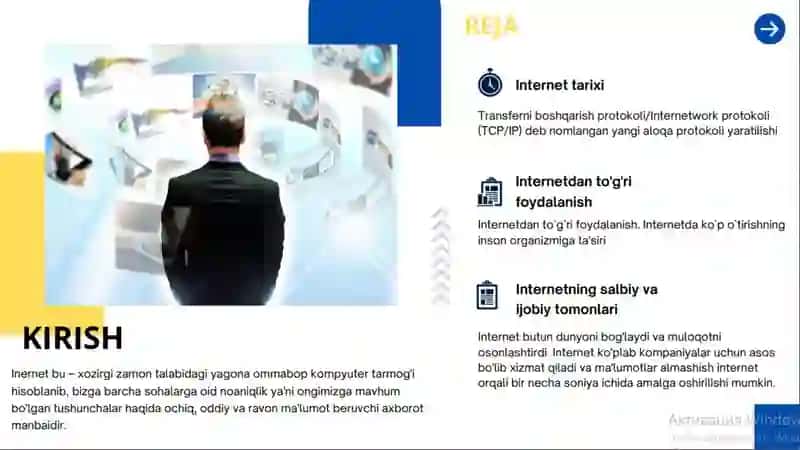 INTERNETDAN  SAMARALI  FOYDALANISH 3