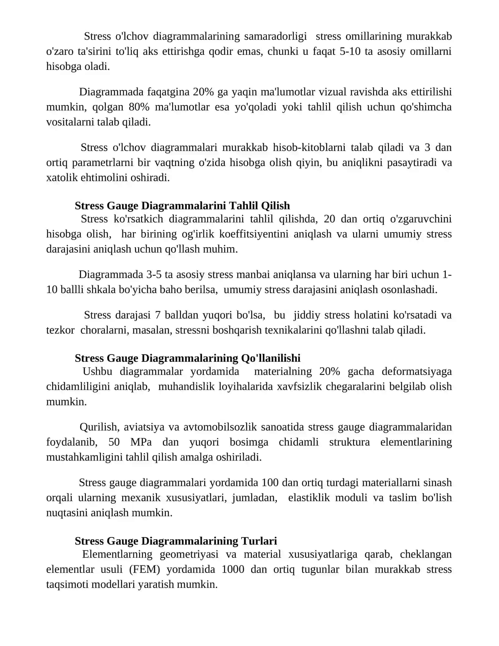 Stress Gauge Diagrammalari Ta'rifi 3