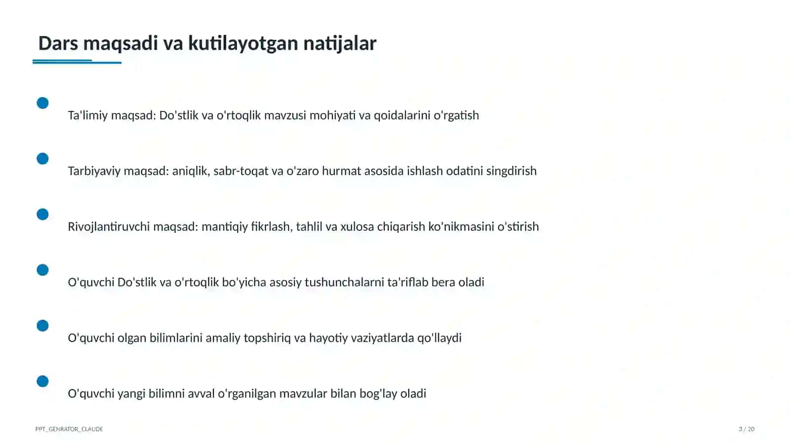 Do'stlik va o'rtoqlik (2-sinf) 3