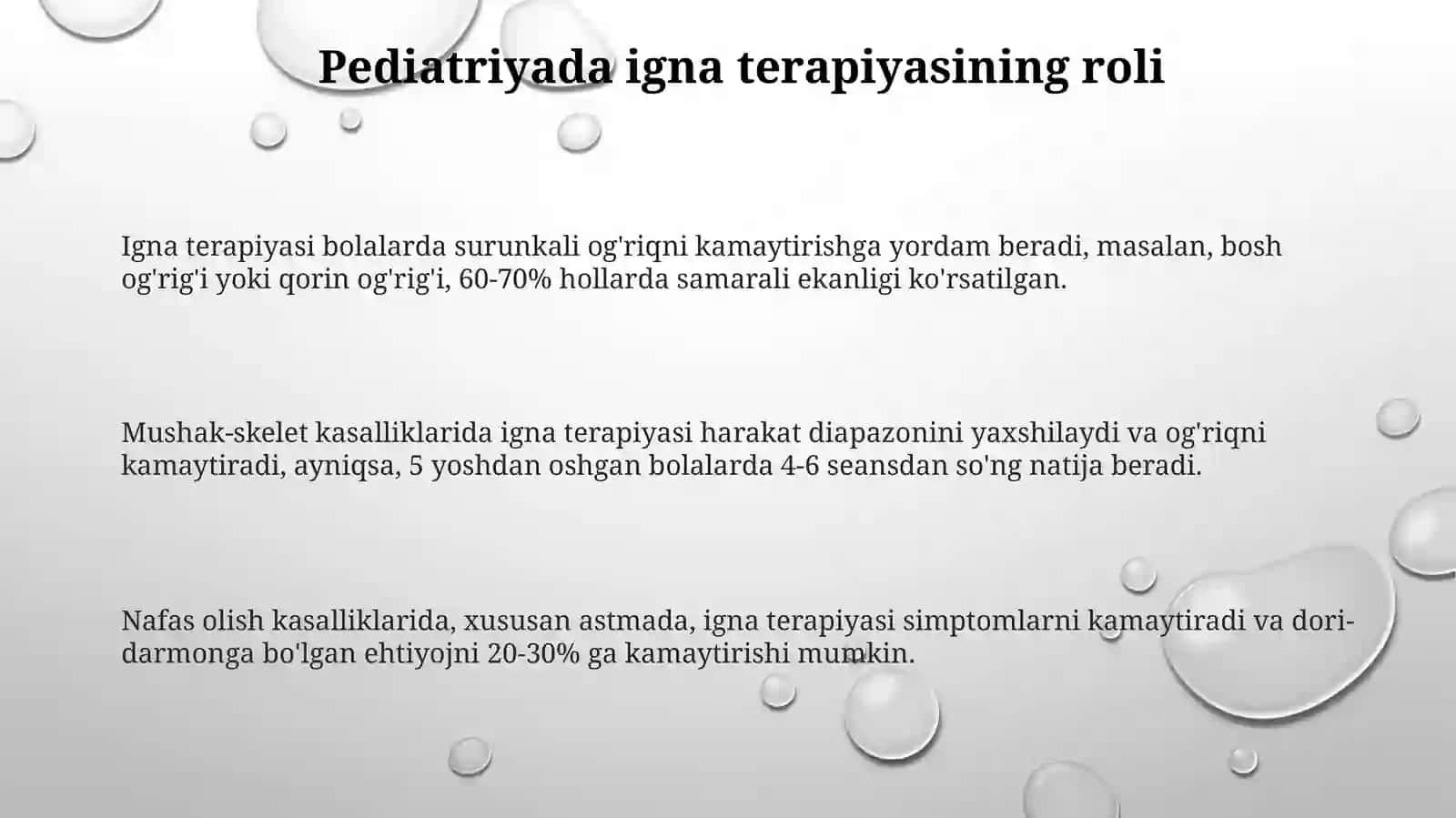 Pediatriyada igna terapiyaning ahamiyati 3