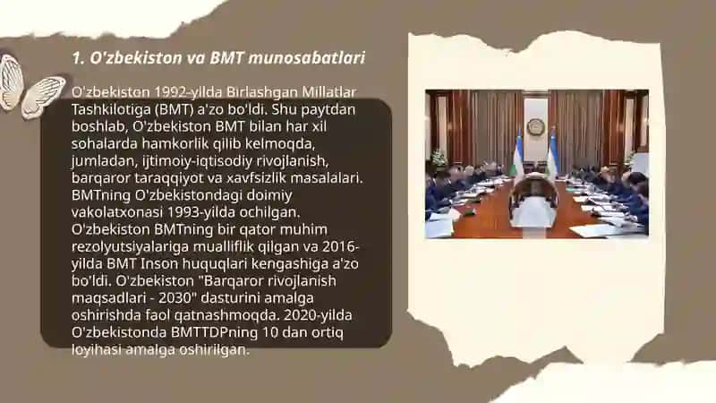 O'zbekiston va BMT munosabatlari 3