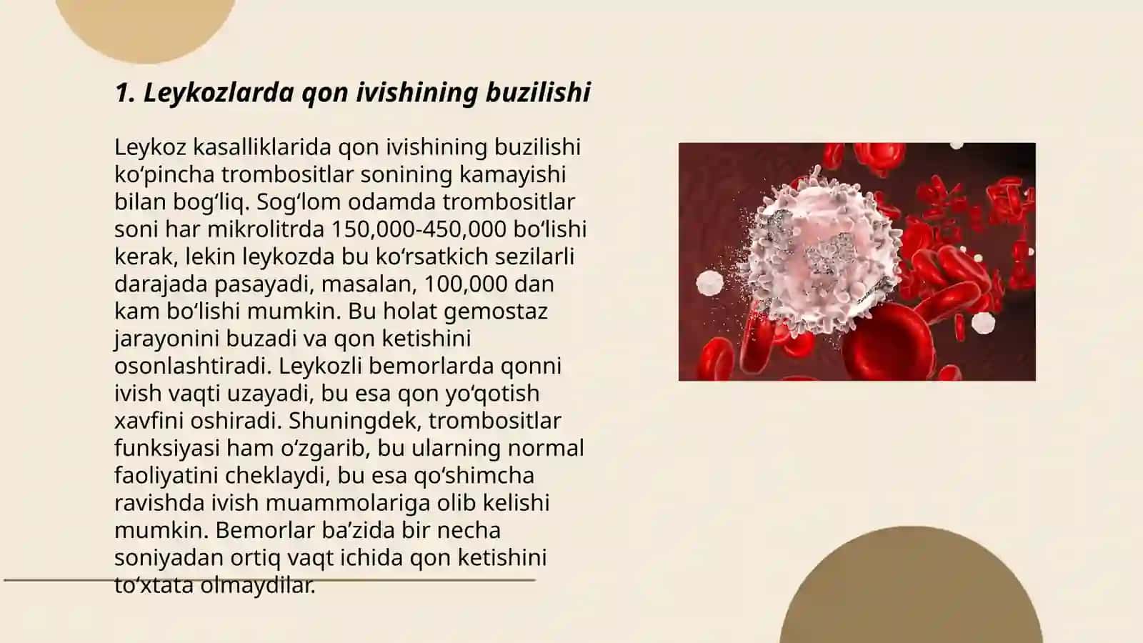 Leykozlarda gemostaz òzgarishlari 3