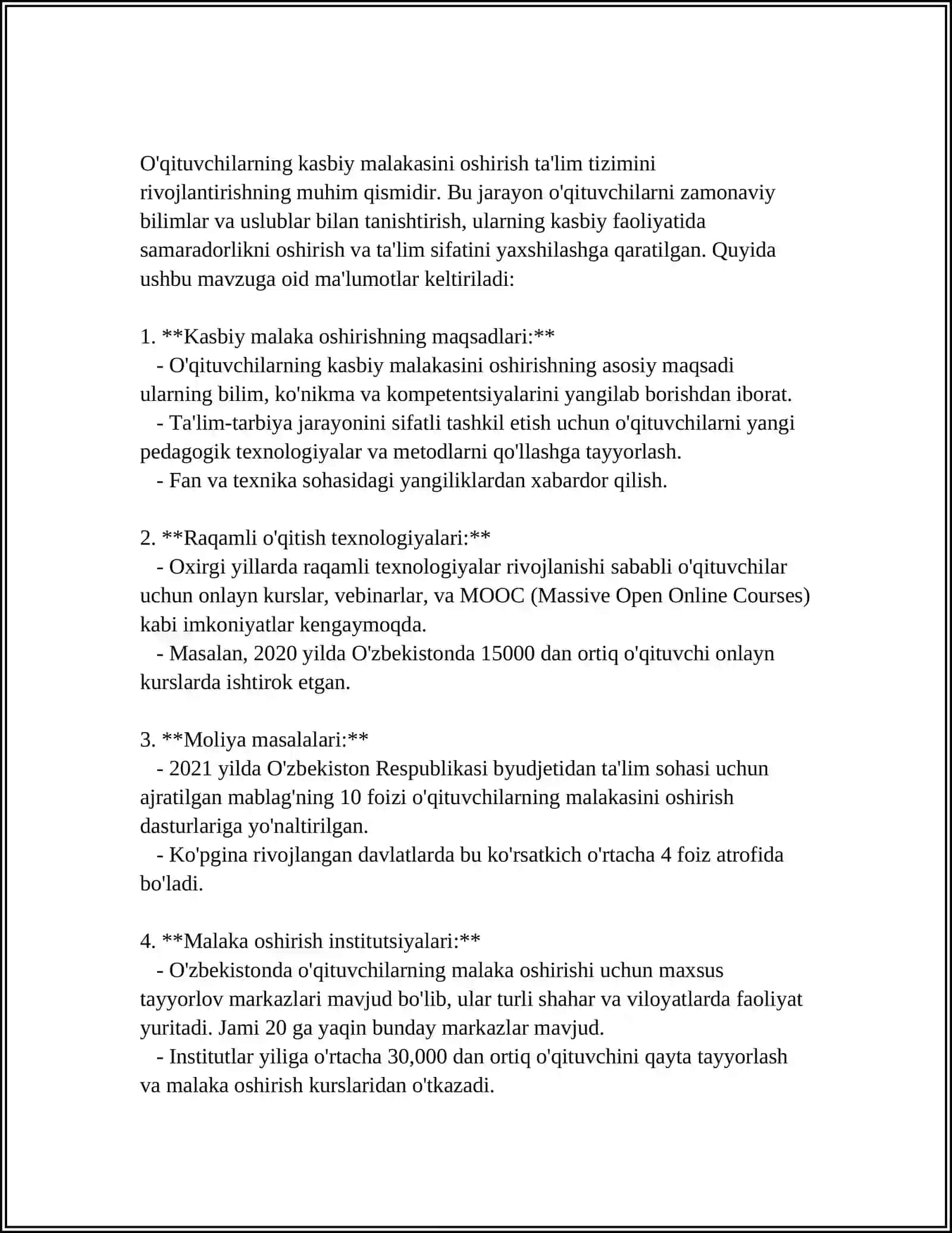 Dars Samaradorligini Oshirish Muammolari 3