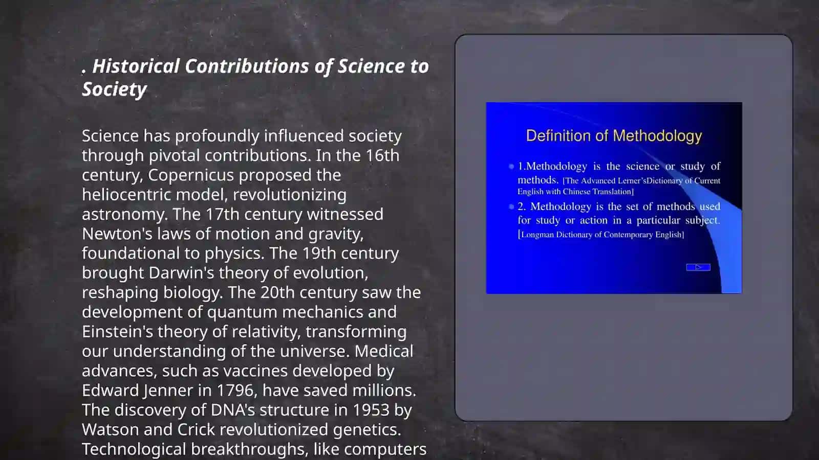 The role of science in the development of society 3