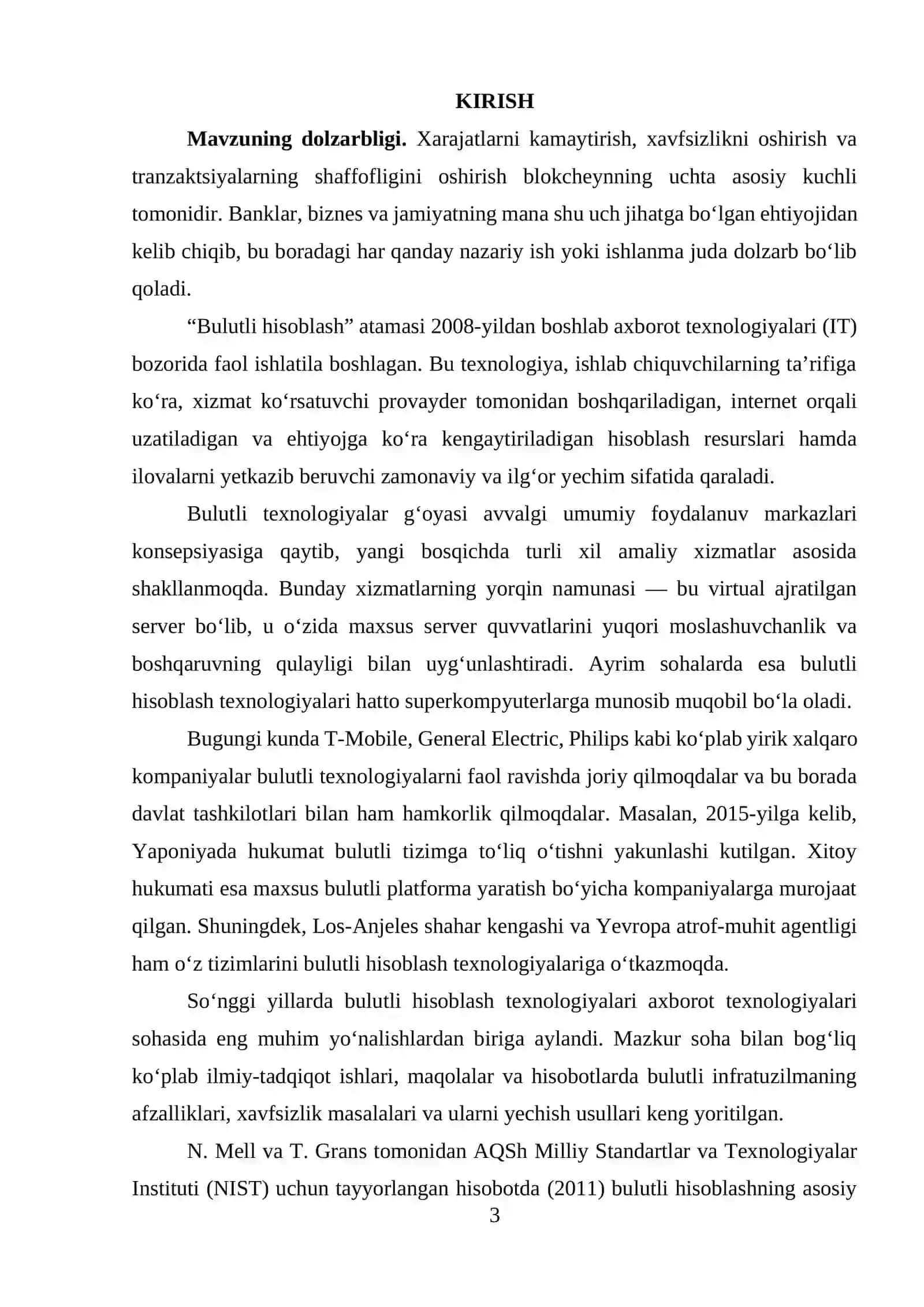 Bulutli hisoblash xavfsizli xavflari va ularni minimallashtirish tartibi 3
