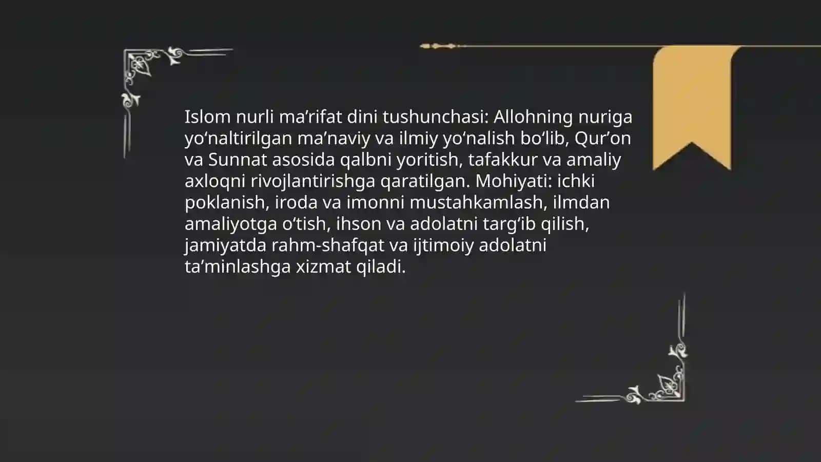 Islom nurli ma’rifat dini 3