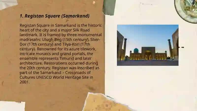 The sightseeing of Uzbekistan 3