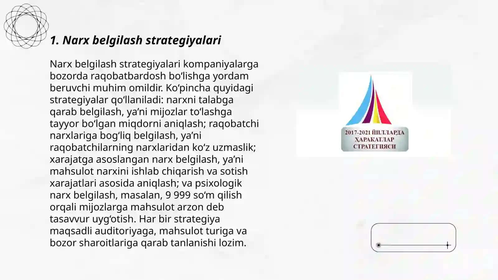 Narx belgilash strategiyalari 3