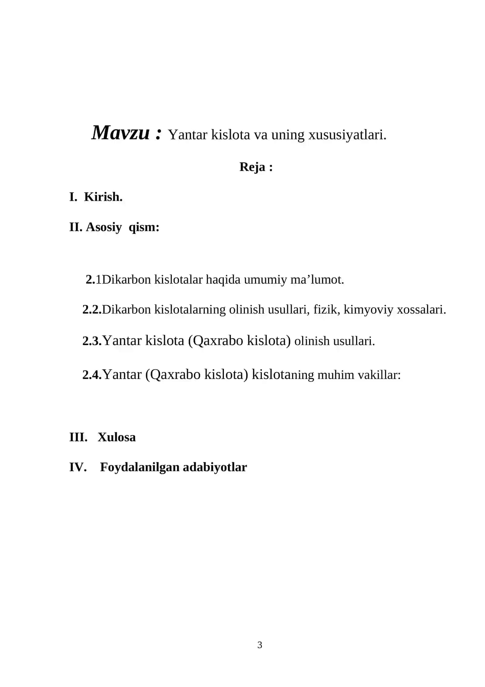 Yantar kislota va uning xususiyatlari 3