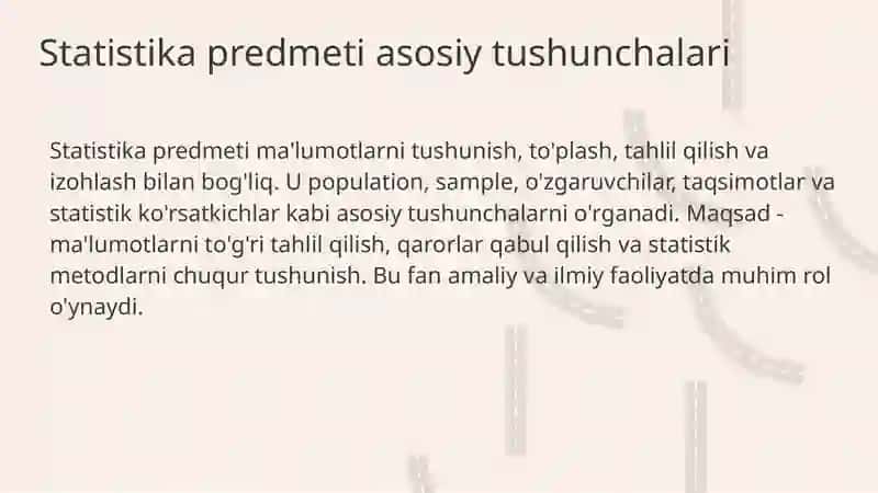 Statistika predmeti va uslubi 3