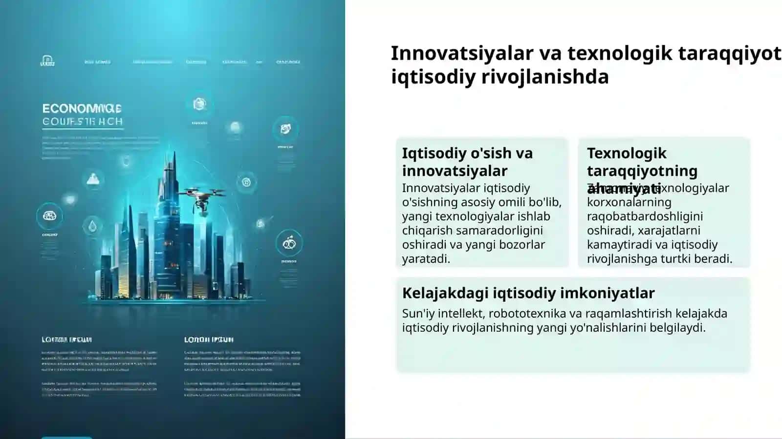 Iqtisodiy o'sish: Taraqqiyot Kaliti 3