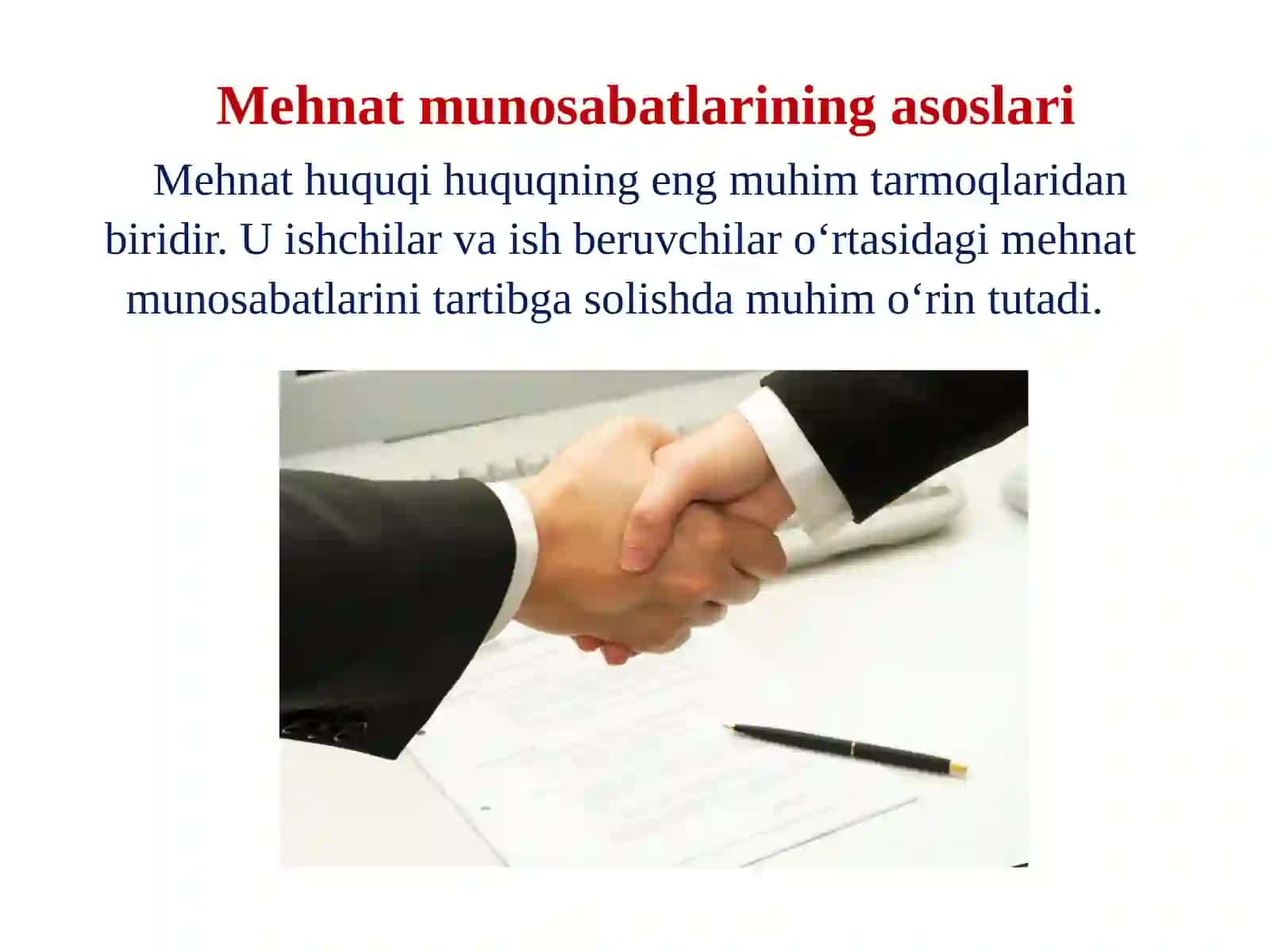 MEHNATGA OID  MUNOSABATLAR 3