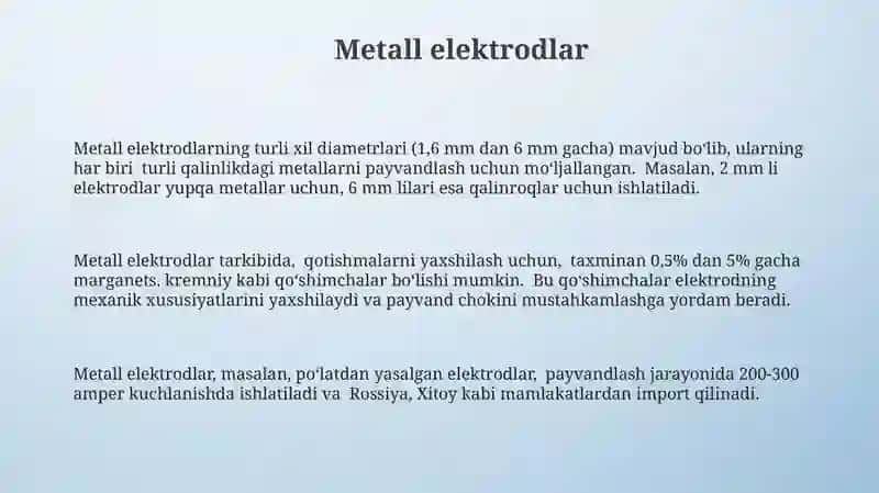 Elektrod turlari 3
