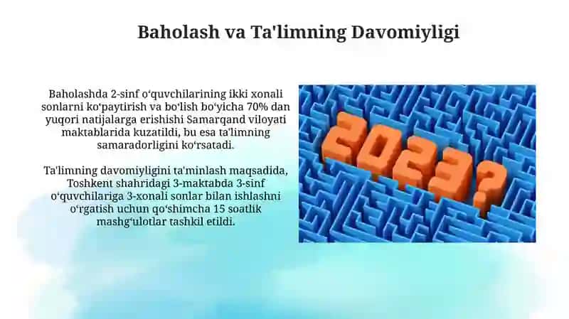 Matematika 2 xonali va 3 xonali sonlarni koʻpaytirish va boʻlish metodikasi 3
