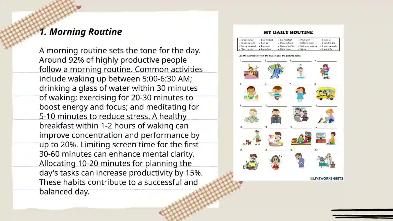 Daily routine 3