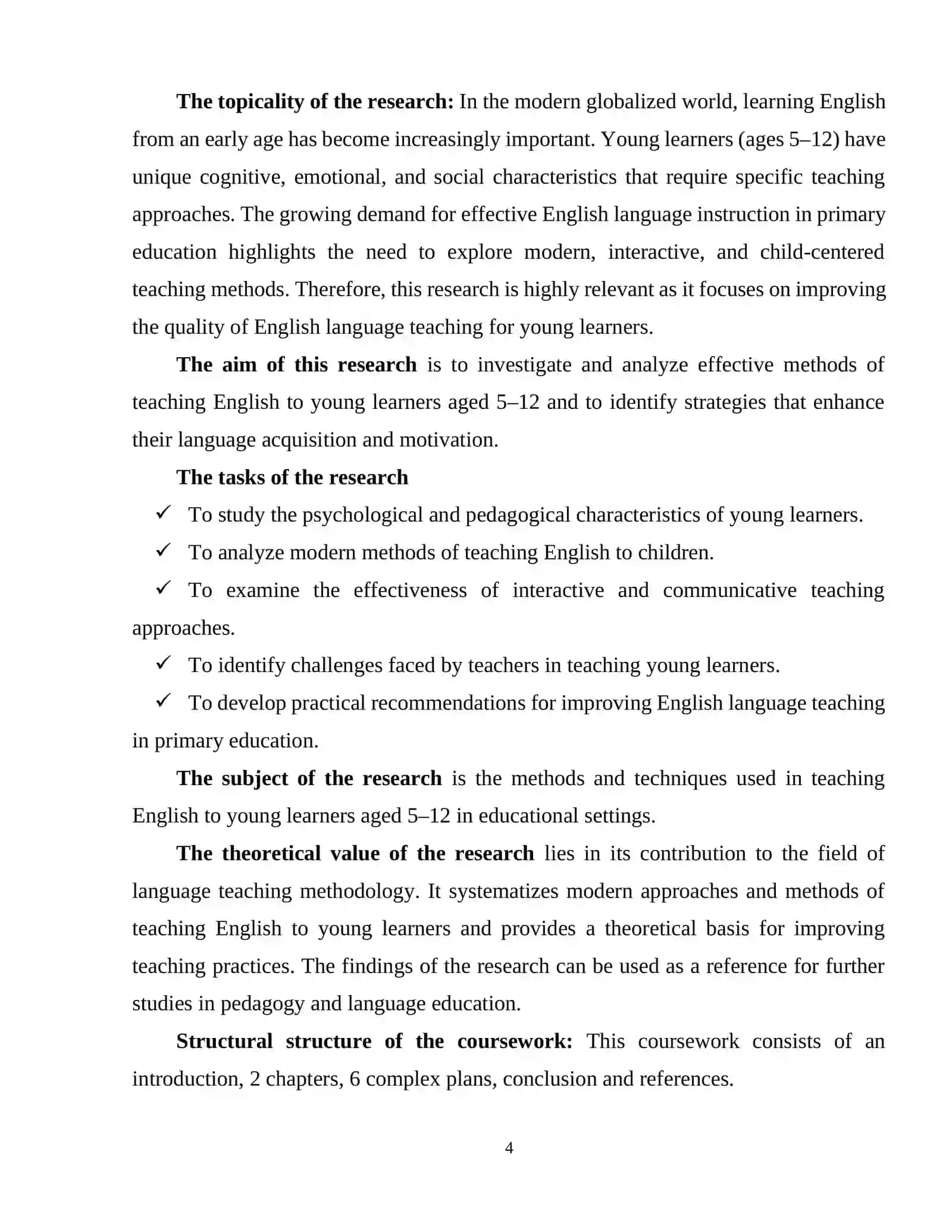 METHODS OF TEACHING ENGLISH TO YOUNG LEARNERS (Ages 5-12) 3