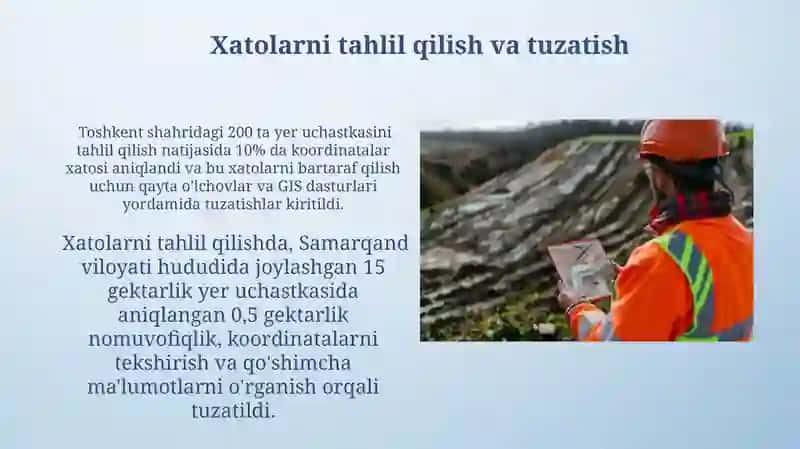 Yer kadastri maydonlarini hisoblash qaydnomasini tayyorlash 3