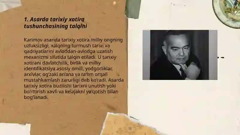 Tarixiy xotirasiz kelajak yo'q 3