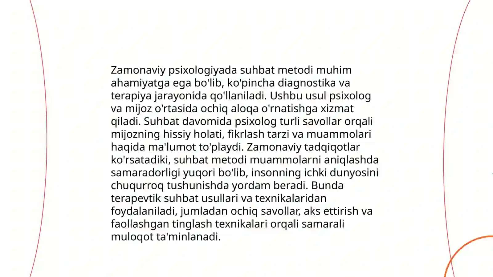 Zamonaviy psixologiyada suhbat metodi 3