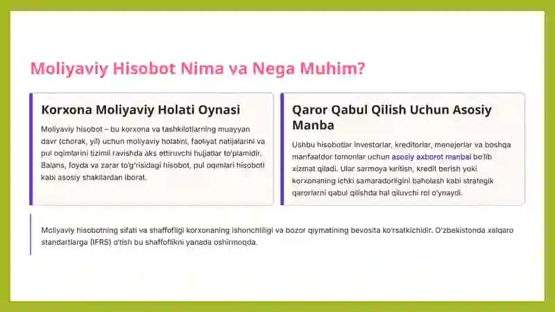 Moliyaviy Natijalar Hisobotining Tahlili: O‘zbekiston Misolida 3