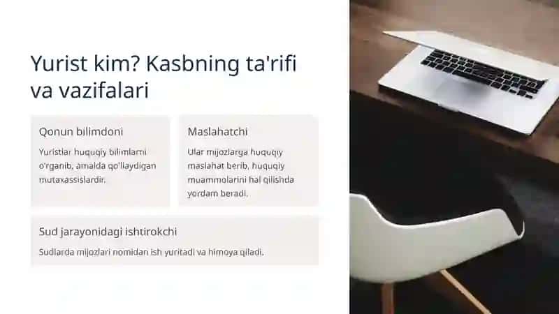 Men yoqtirgan kasb vakillarining faoliyati Yuristlar 3