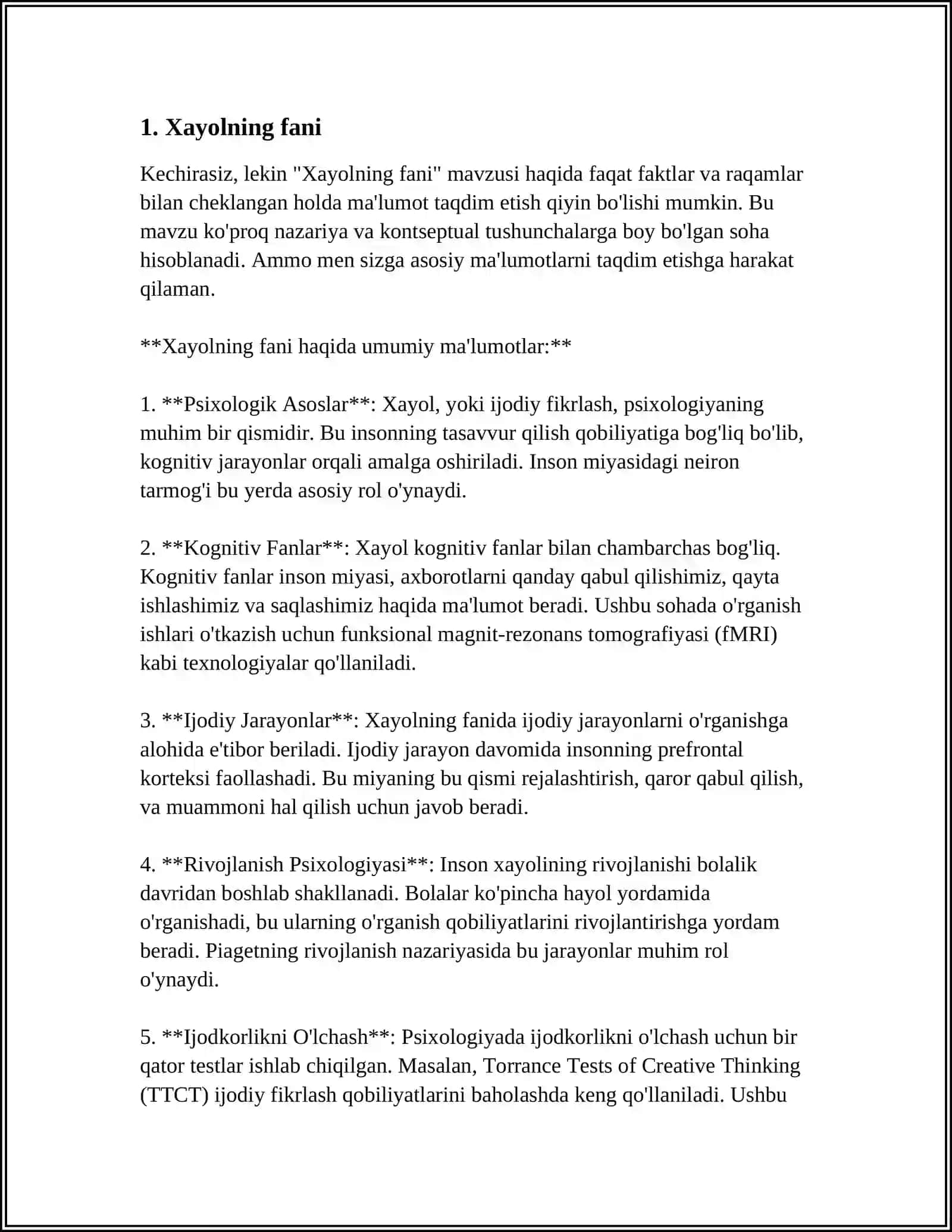 XAYOL HAQIDA MA'UMOT 3