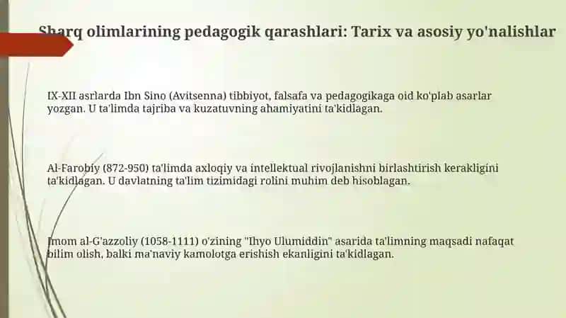 Sharq allomalari haqida pedagogik qarashlar 3