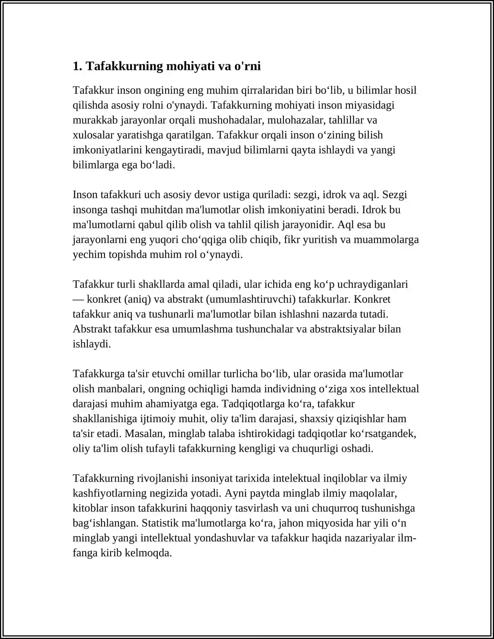 TAFAKKUR HAQIDA UMUMIY TUSHUNCHA 3