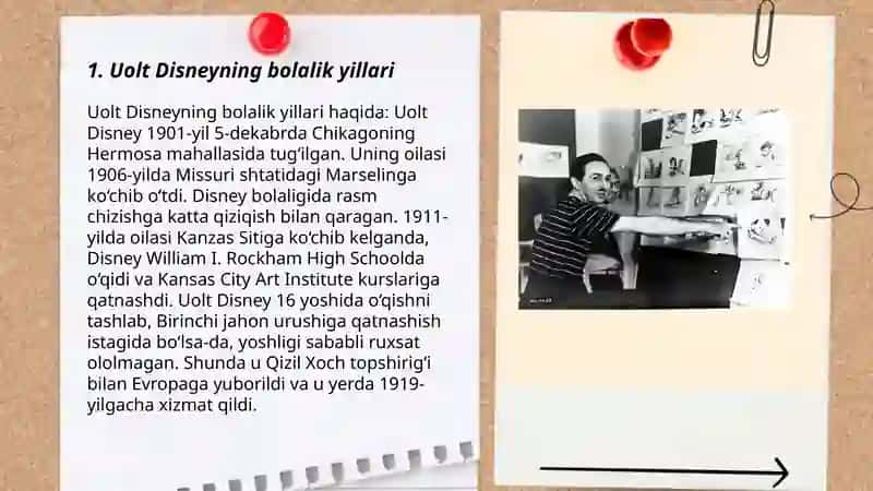 Uolt Disneyning bolalik yillari 3
