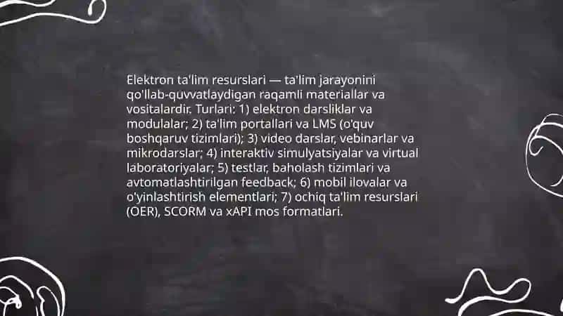 Elektron ta'lim resurslaridan foydalanish imkoniyatlari 3