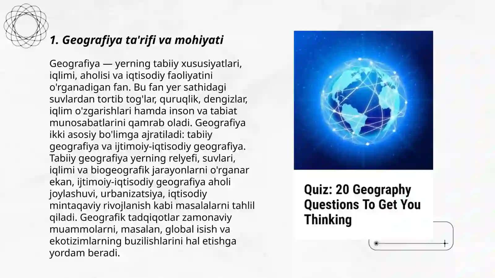 Geografiyaga kirishish 3