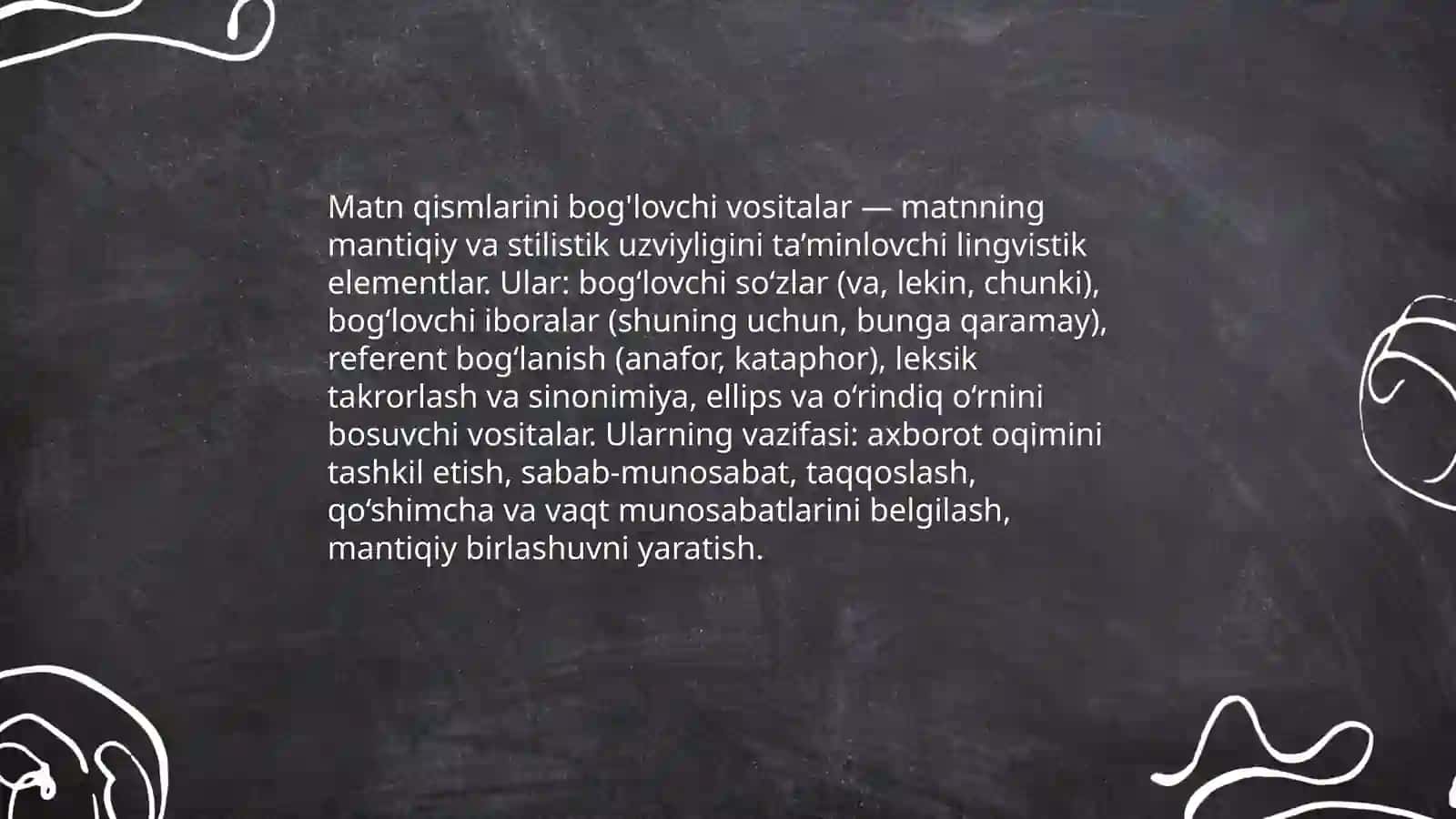 Matn qismlarini bog'lovchi vositalar 3