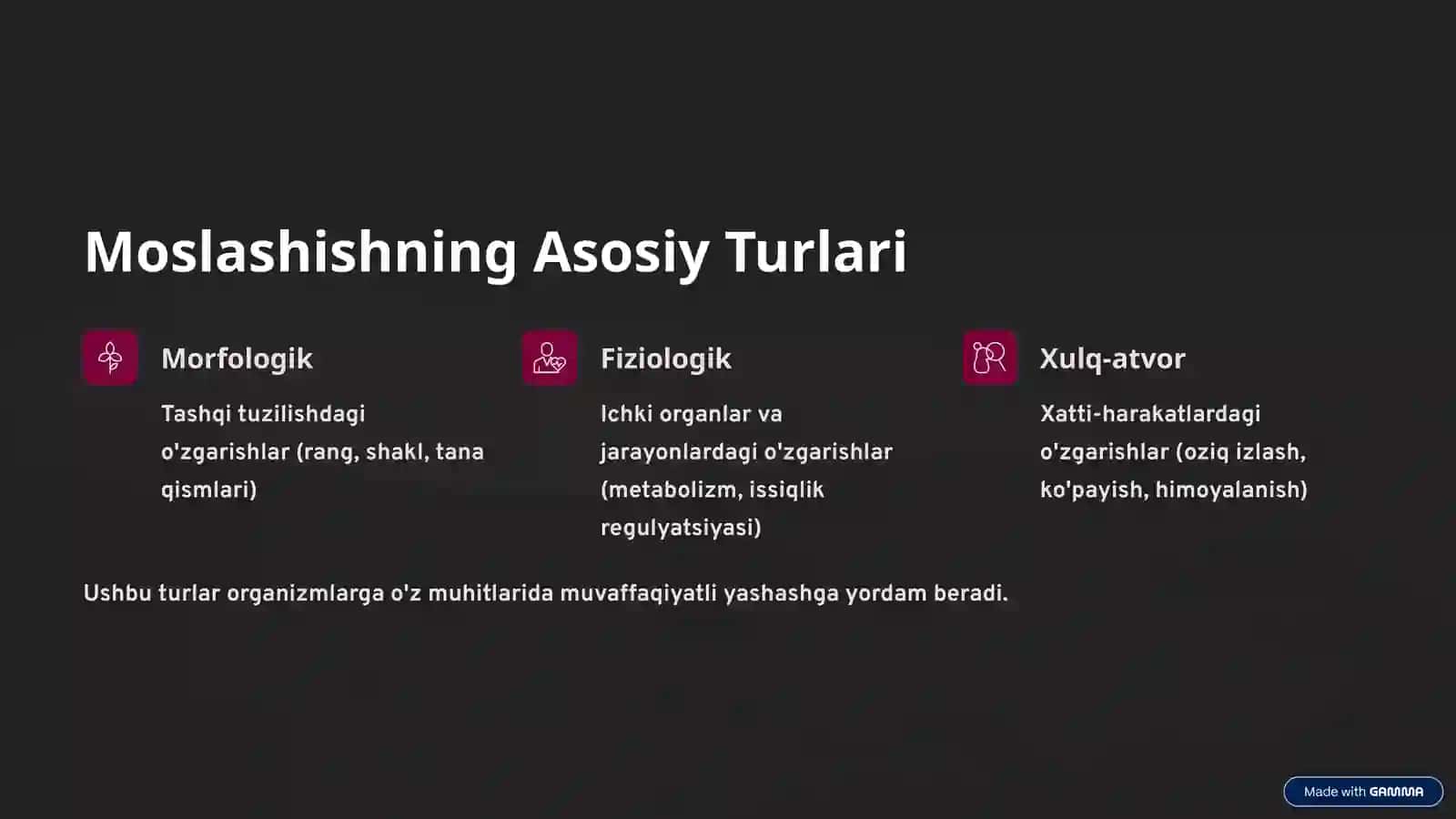 Organizmlarning Moslashishi va Uning Bosqichlari 3