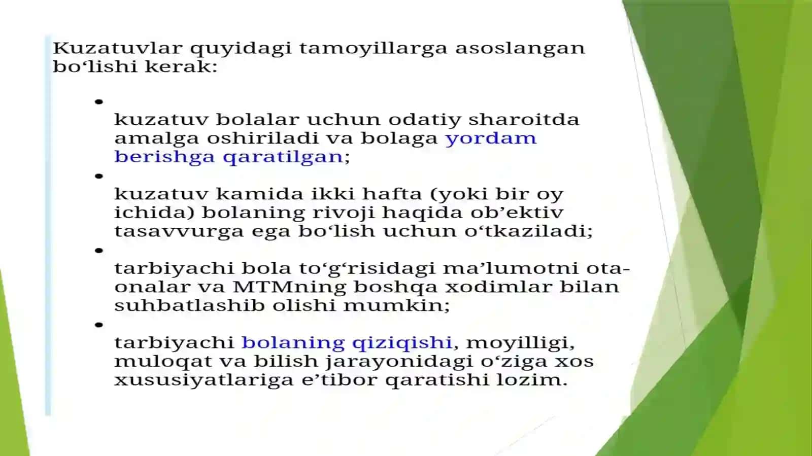 Bolalar rivojlanish xaritasi 3