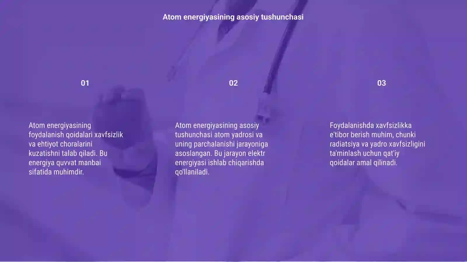 Atom energigiyasining foydalanish qoidalari 3