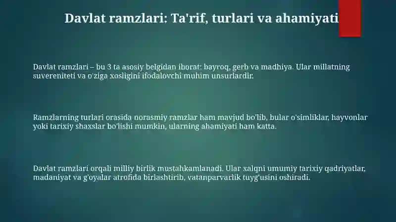 Davlat ramzlarining konstitutsiyaviy maqomi 3