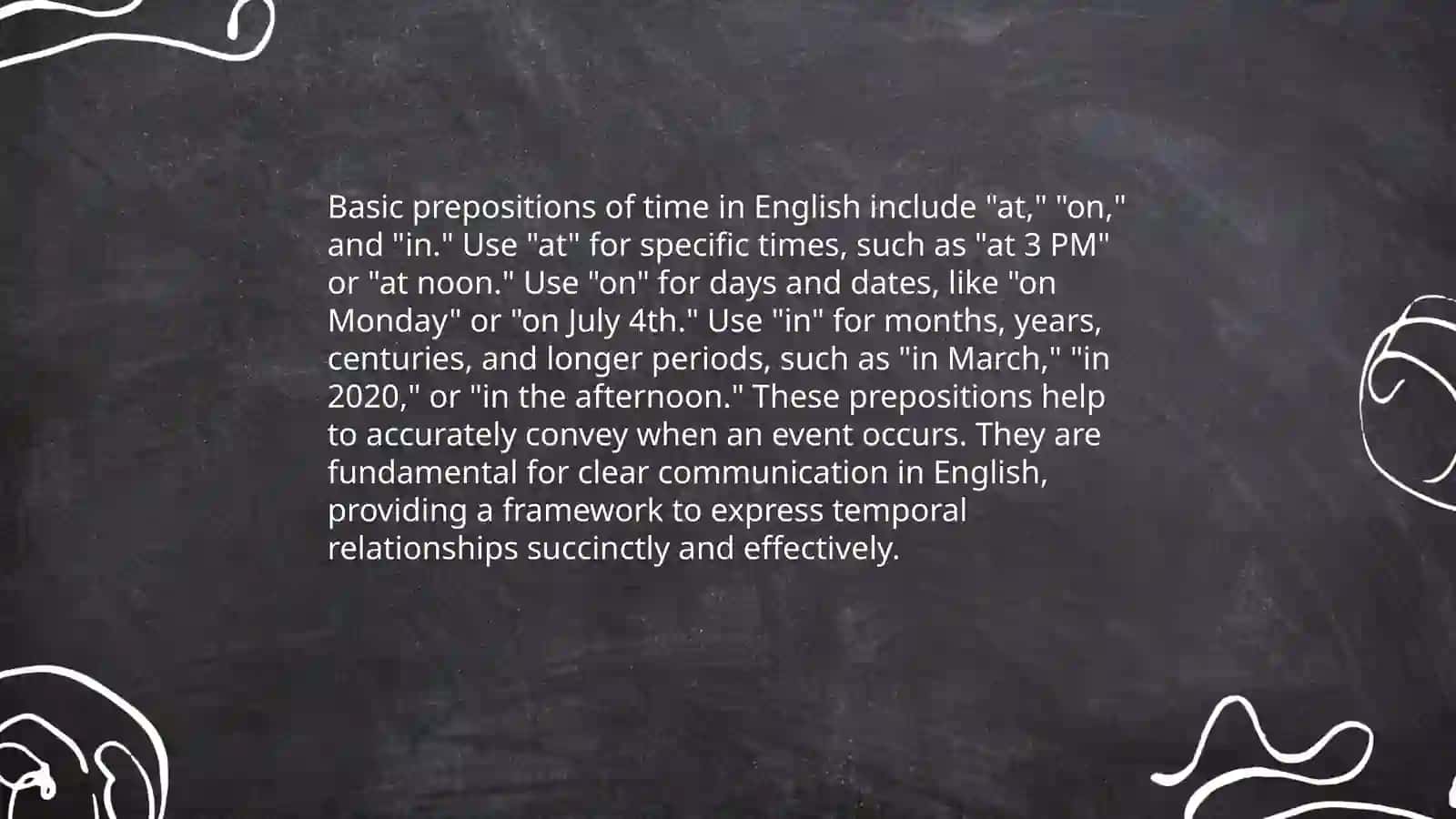 Prepositions of time and place 3