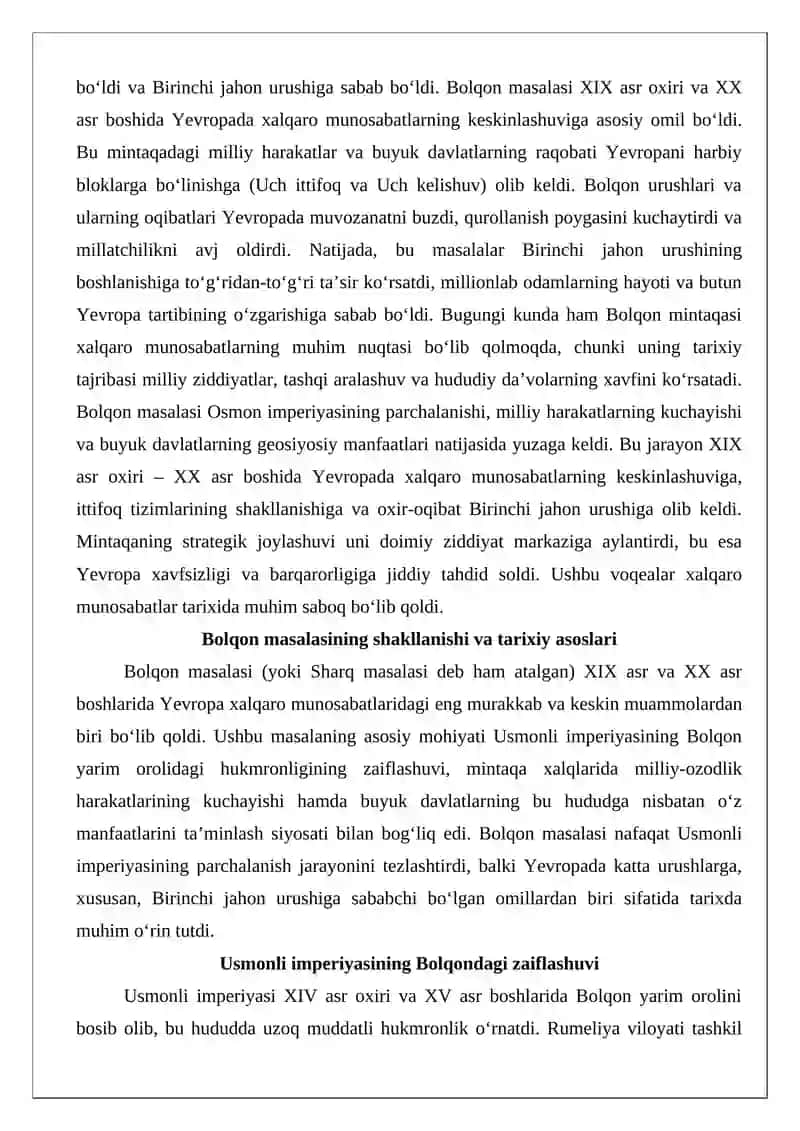 Bolqon masalasi va Yevropada xalqaro munosabatlarning keskinlashuvi 3