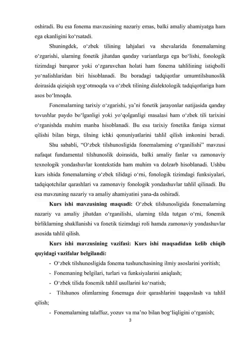 O‘zbek tilshunosligidaunli fonemalarning o‘rganilish 3