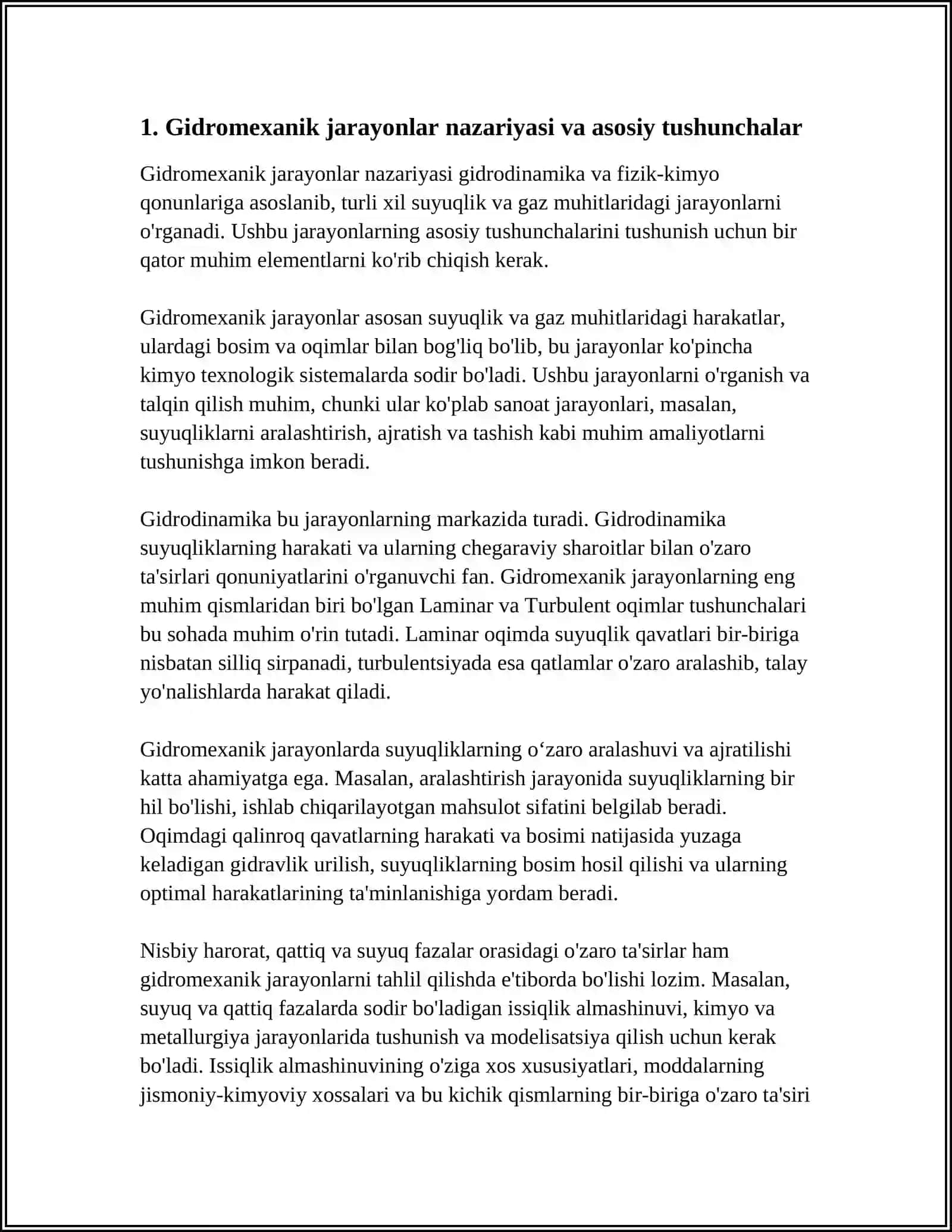 GIDROMEXANIK JARAYONLAR 3
