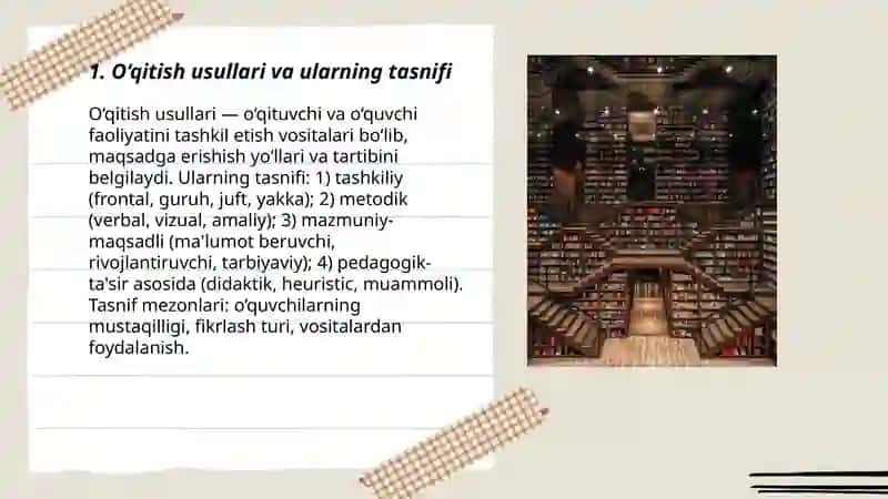 Ta'lim usullari vositalari va metodlari 3