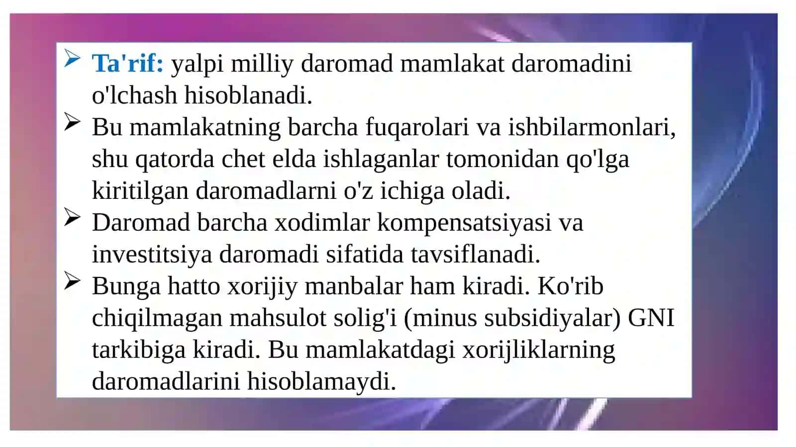 Statistika fanidan taqdimot 3