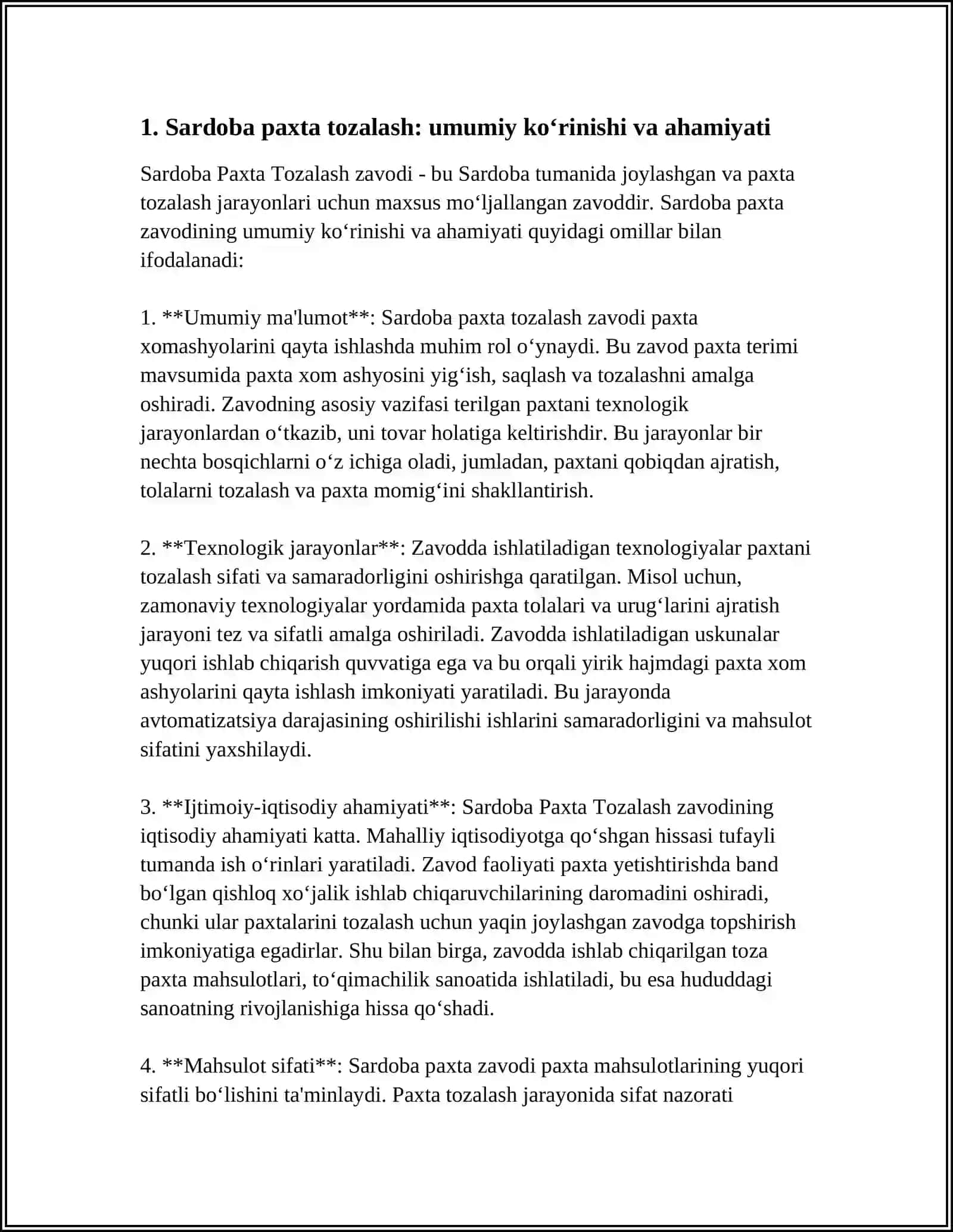 Sardoba Paxta Tozalash Zavodi 3