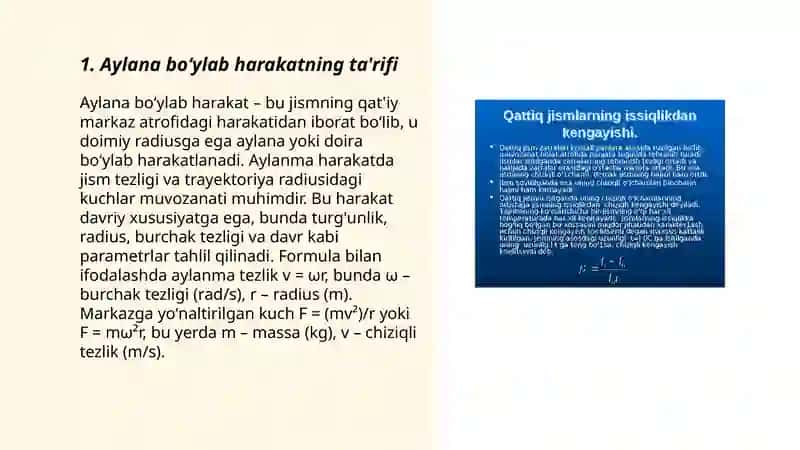 Jismlarning aylana boʻylab harakati 3