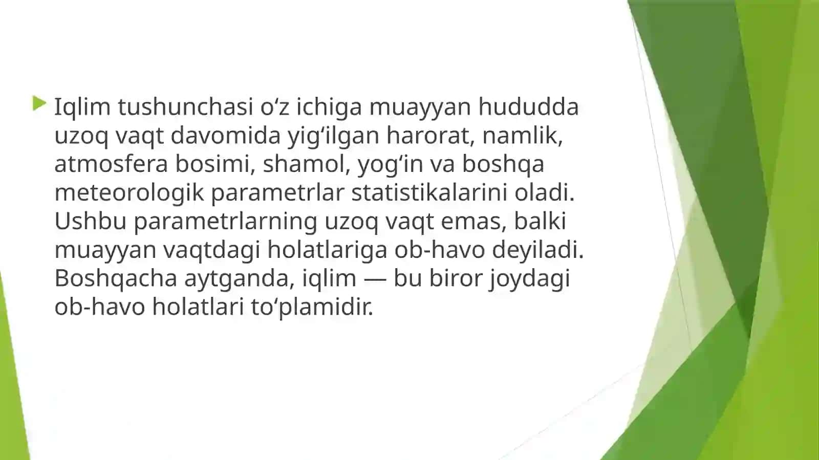 IQLIM O‘ZGARISHI VA EKOLOGIK MOSLASHUV 3