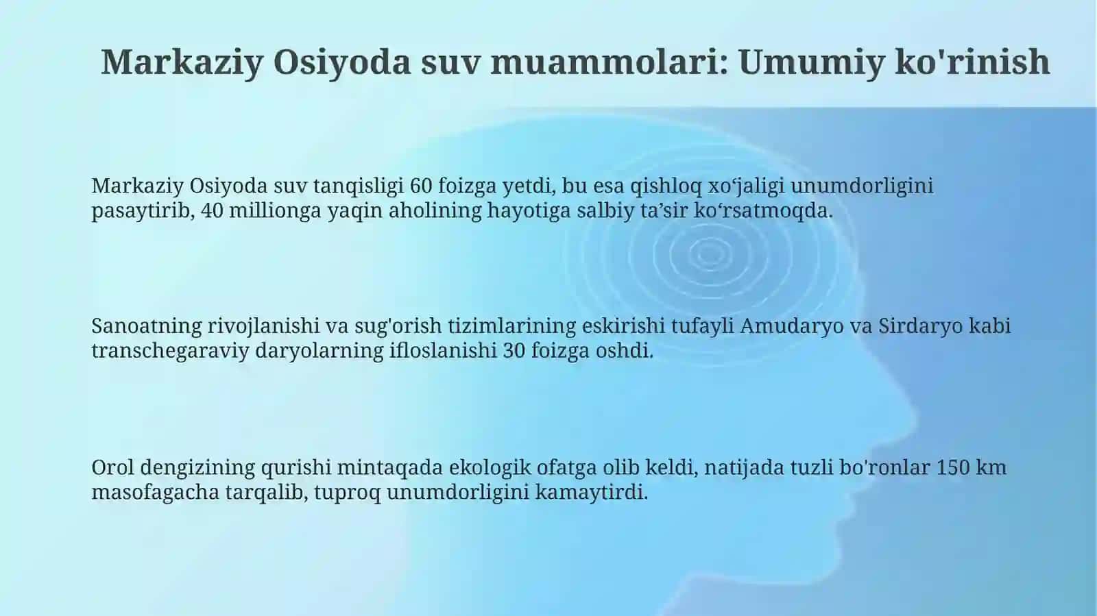 Markaziy Osiyoda suv muammolari 3