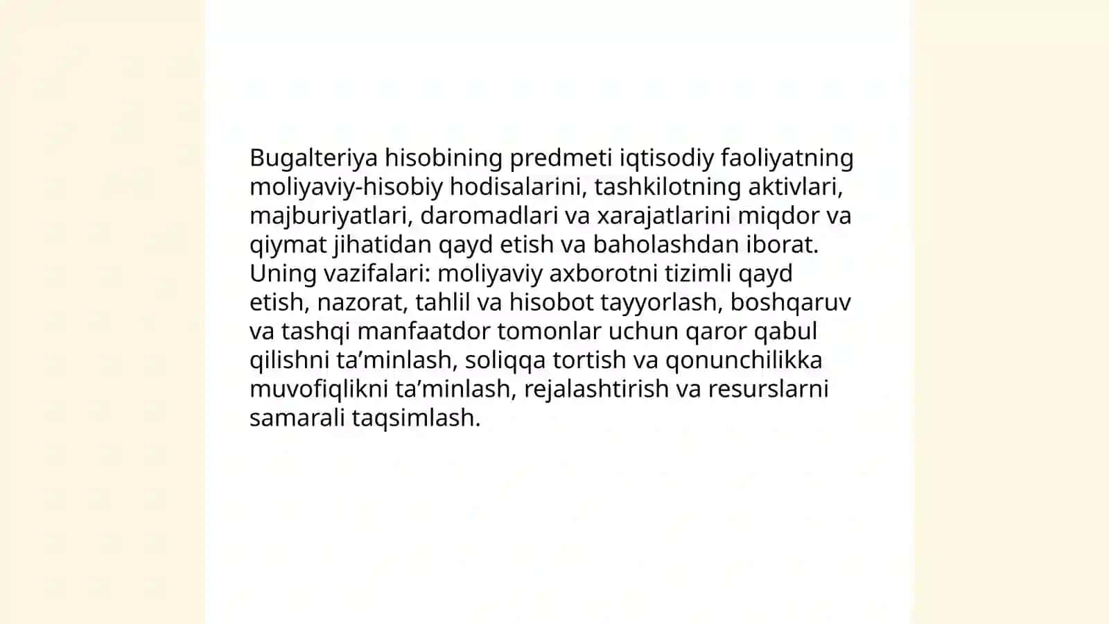 Bugalterya hisobning predmeti 3