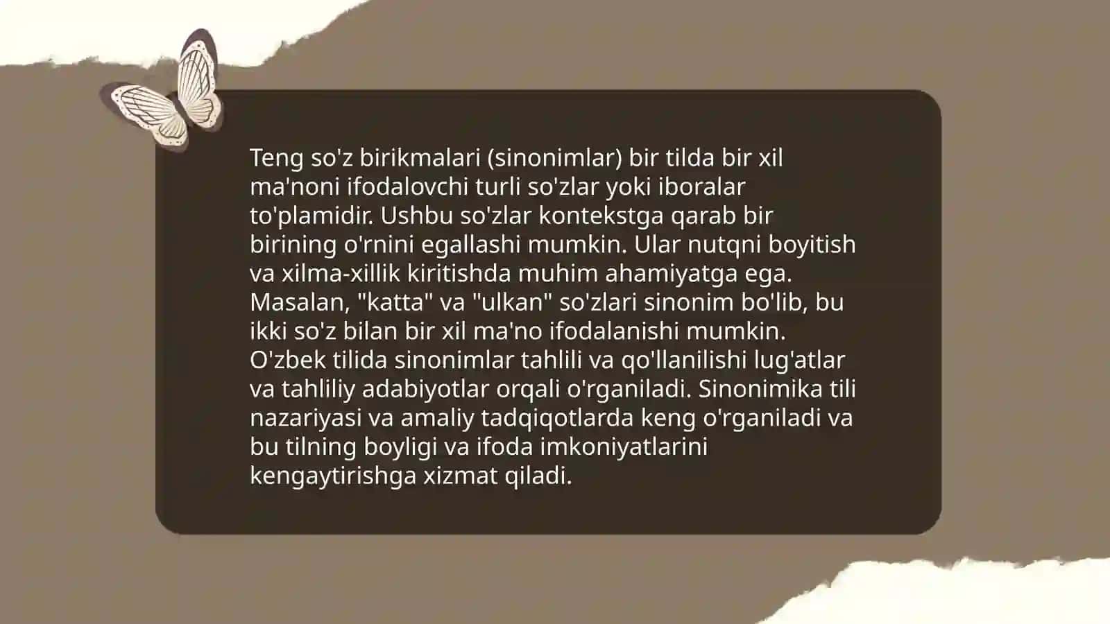 Teng va tobe bog'lanish mavzusi 3