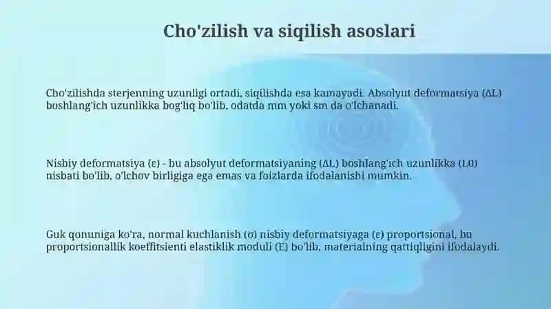 Cho'zilish va siqilish 3
