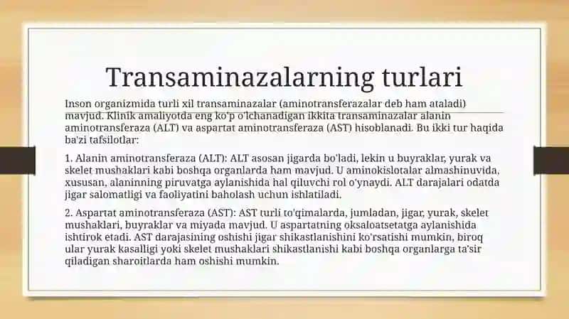 Transaminazalarni klinik ahamiyati 3